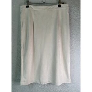 Lulus Faux Suede Pencil Skirt‎ - Elegant Career Wear - Beige - Size S